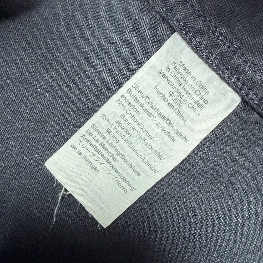 Wallace & Barnes New York Blue Chore Jacket Linen Blend 40s J Crew Men's Coat